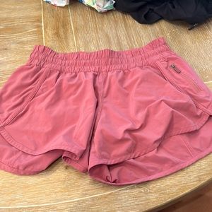 Pink Lululemon Tracker Shorts